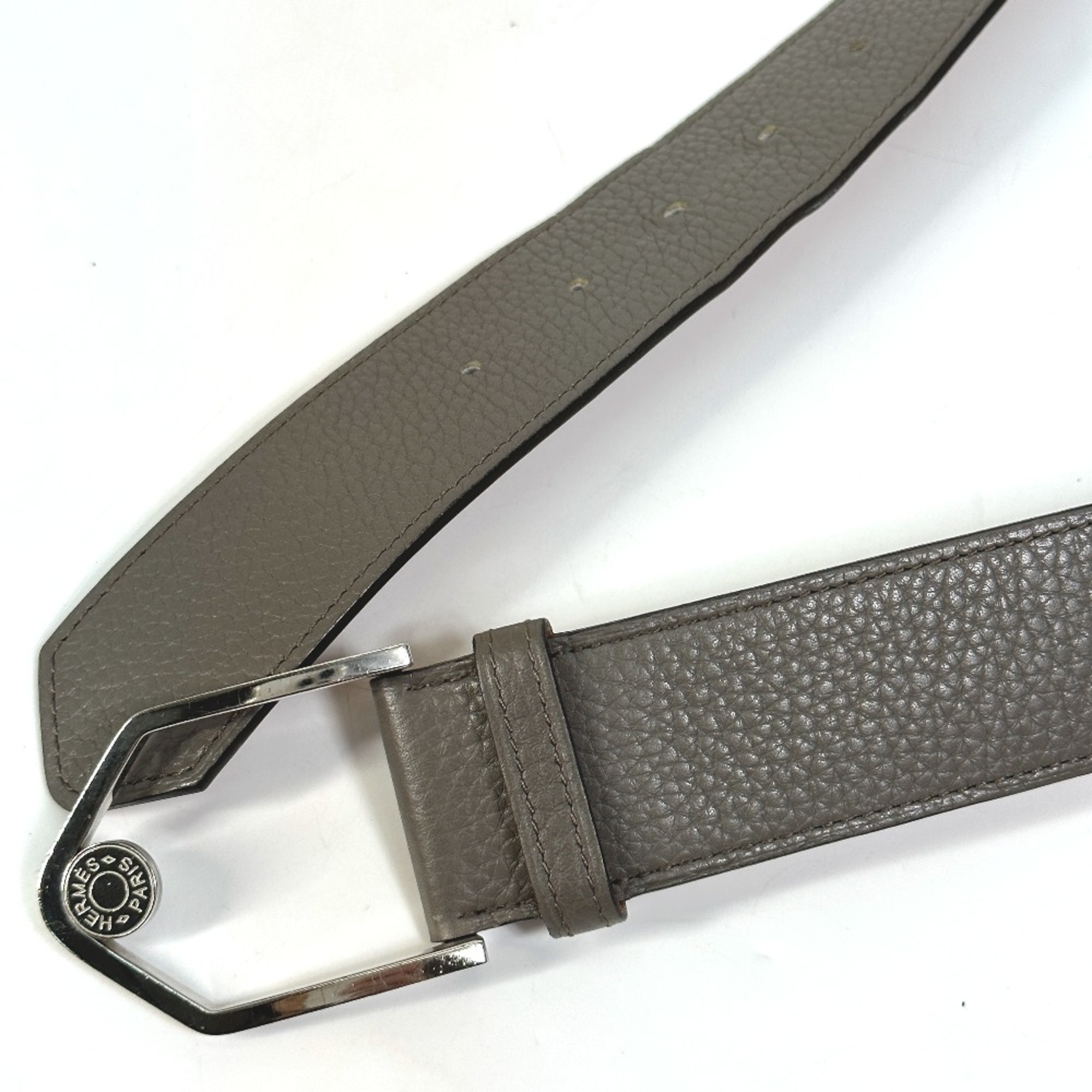 Hermes Serie 40MM belt gray SilverHardware