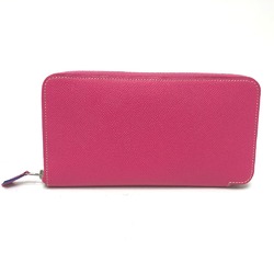 Hermes Zip Around Long Wallet pink SilverHardware