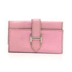 Hermes HHardware 4-Ring Key Case pink