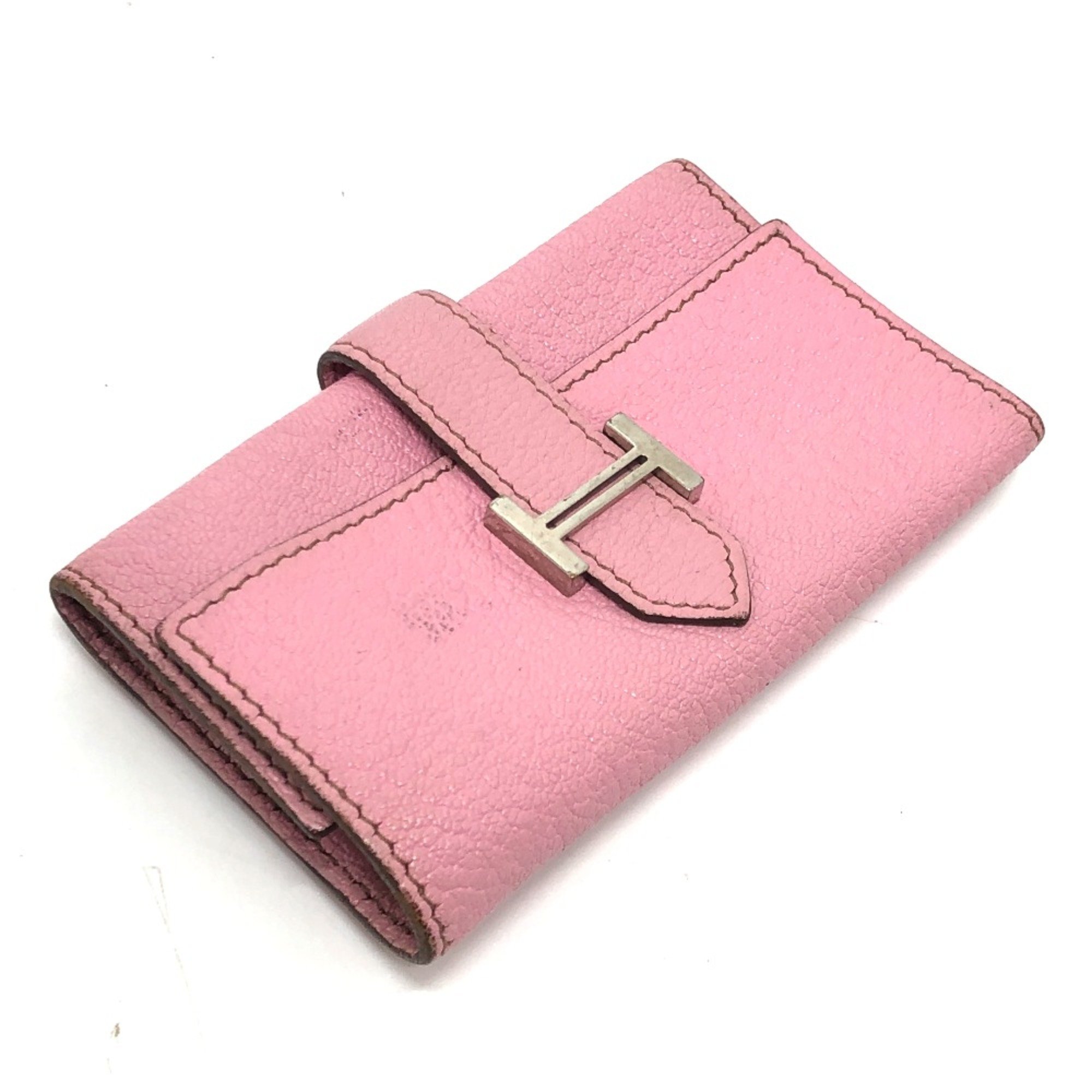 Hermes HHardware 4-Ring Key Case pink