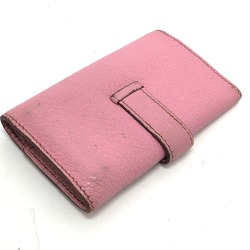 Hermes HHardware 4-Ring Key Case pink