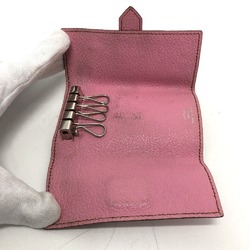 Hermes HHardware 4-Ring Key Case pink