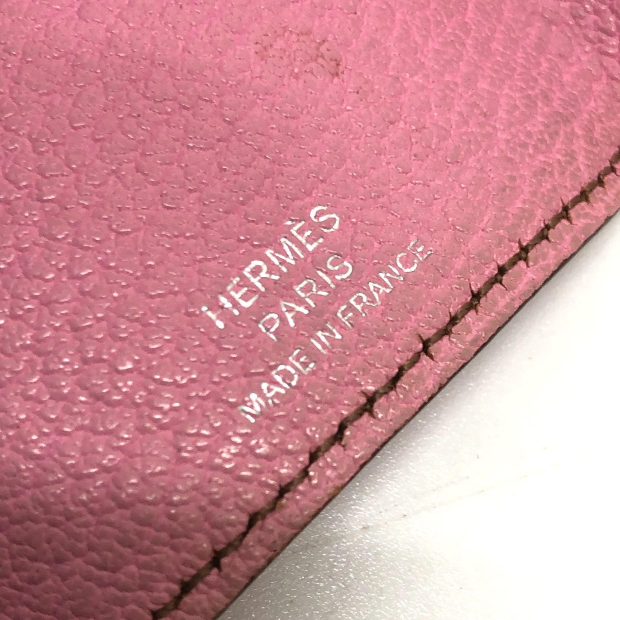 Hermes HHardware 4-Ring Key Case pink