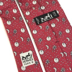 Hermes Moon Fashion Accessories Necktie Bordeaux Based