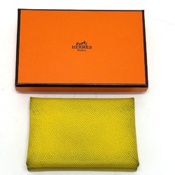 Hermes Coin Compartment coin purse Card Case Card Case Jaune yellow