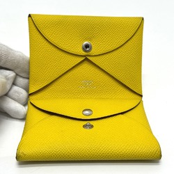 Hermes Coin Compartment coin purse Card Case Card Case Jaune yellow