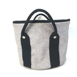 Hermes Bag basket Bucket Hand Bag Ecru gray