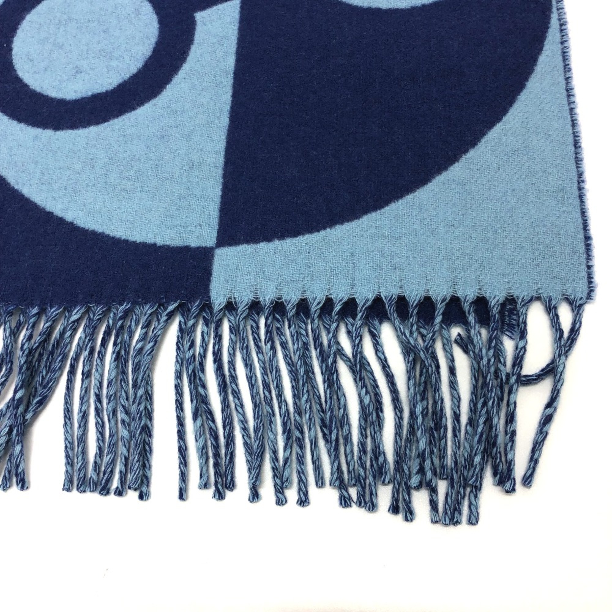 Hermes Fashion Accessories fringe Scarf blue