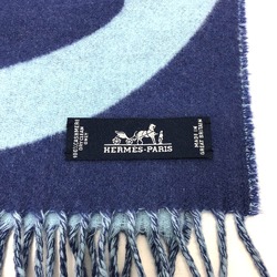 Hermes Fashion Accessories fringe Scarf blue