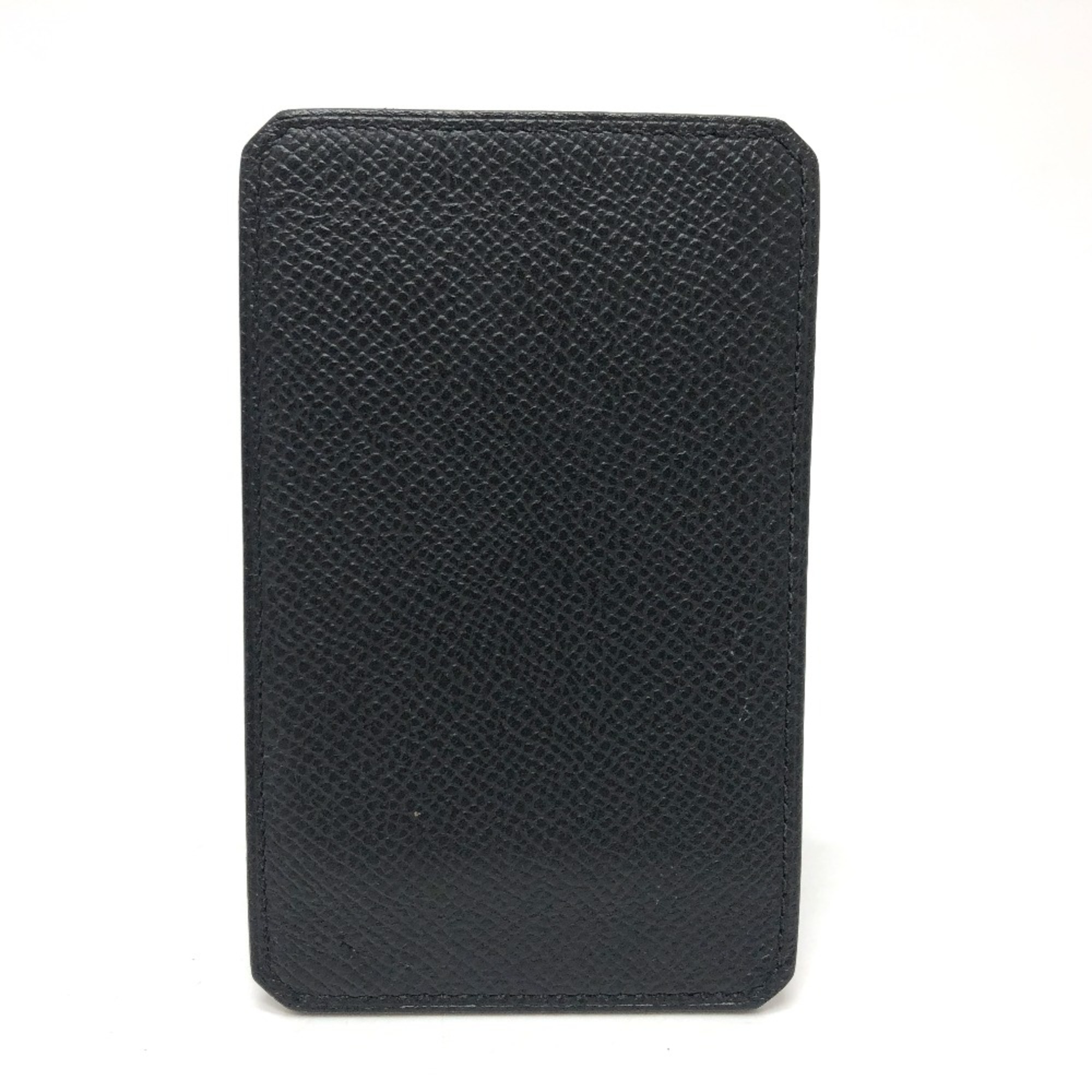 Hermes City 3CC Pass Case Card Case Card Case Black