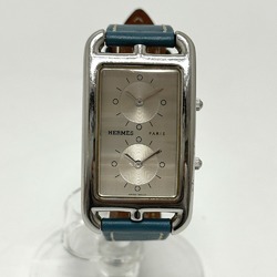 Hermes CC3-510 2 time zone Wristwatch Silver Blue gene