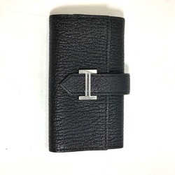 Hermes HHardware key 4-Ring Key Case Black SilverHardware