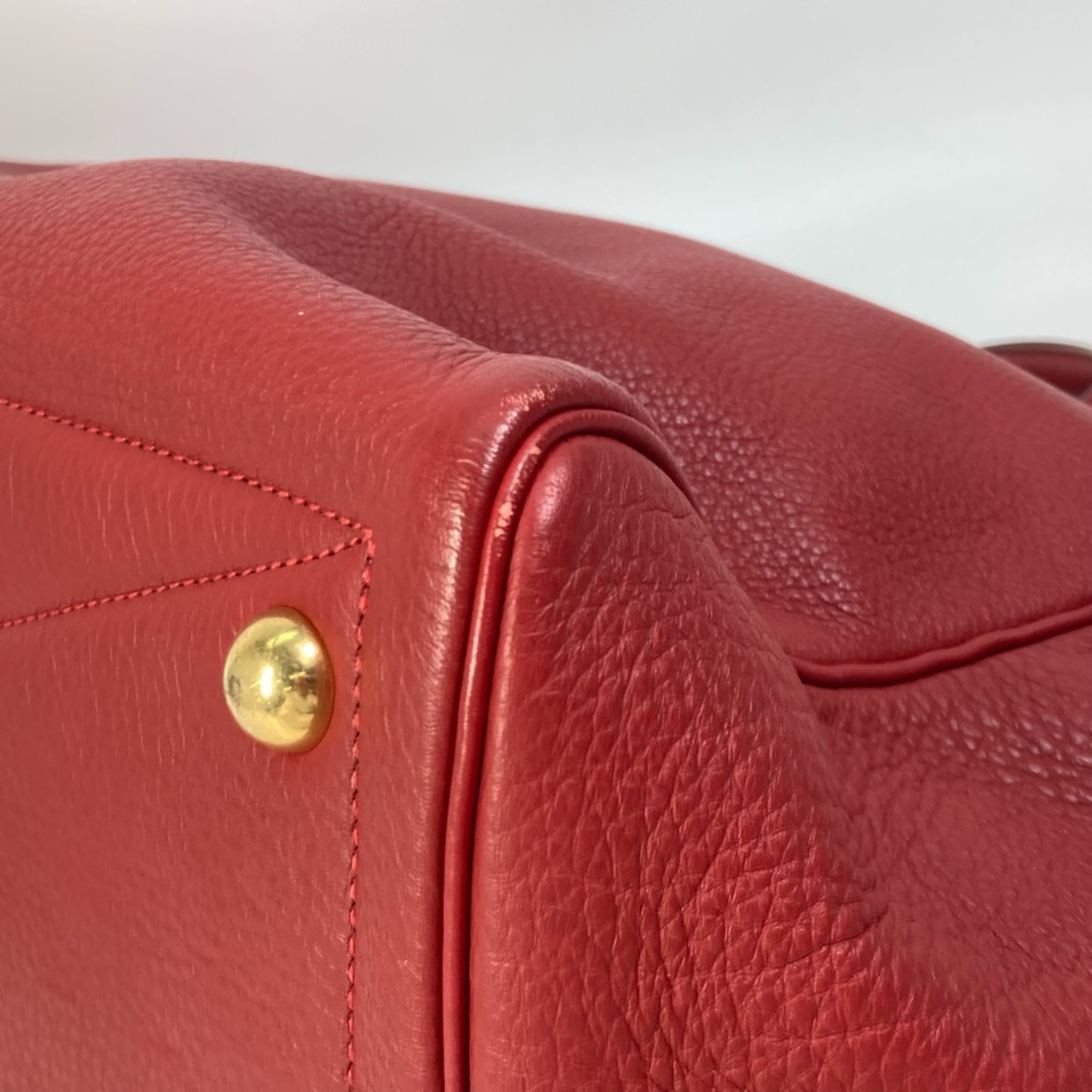 Hermes Shoulder Bag travel bag Duffle Bag Rouge Viff Red