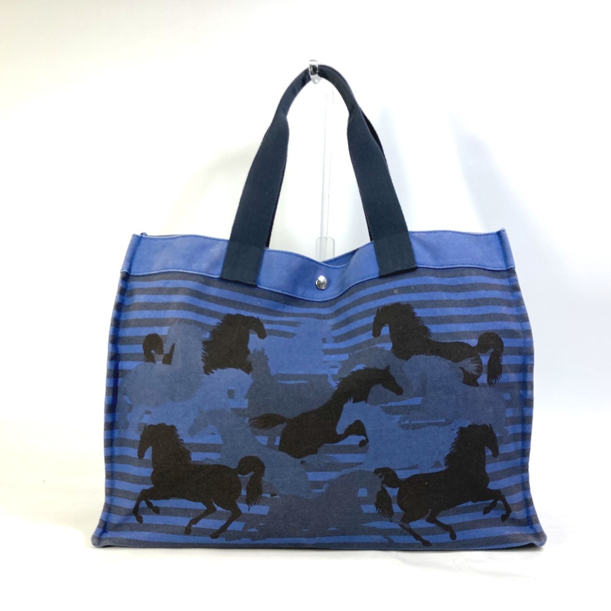 Hermes Shoulder Bag Horse bag with pouch Tote Bag blue Black