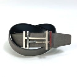 Hermes H belt belt Blanc/Noir gray