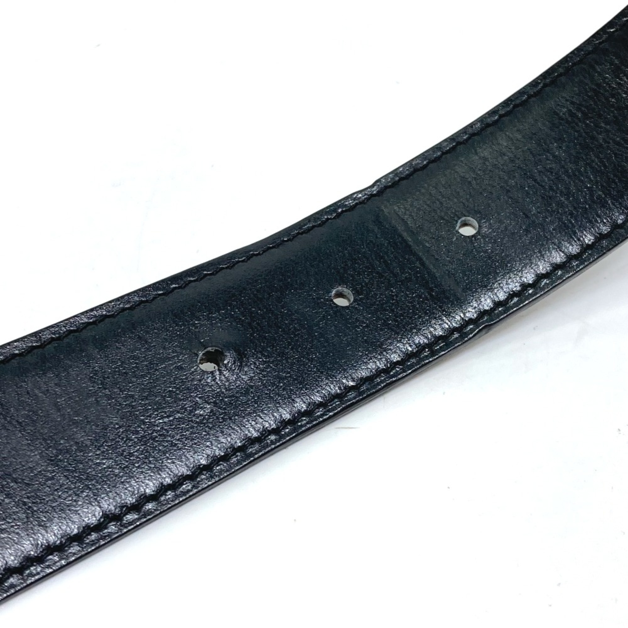 Hermes H belt belt Blanc/Noir gray