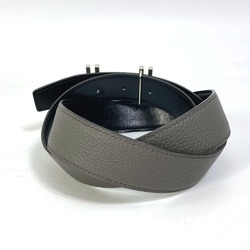 Hermes H belt belt Blanc/Noir gray