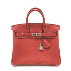 Hermes Bag Tote Bag Hand Bag Vermilion RedBased SilverHardware