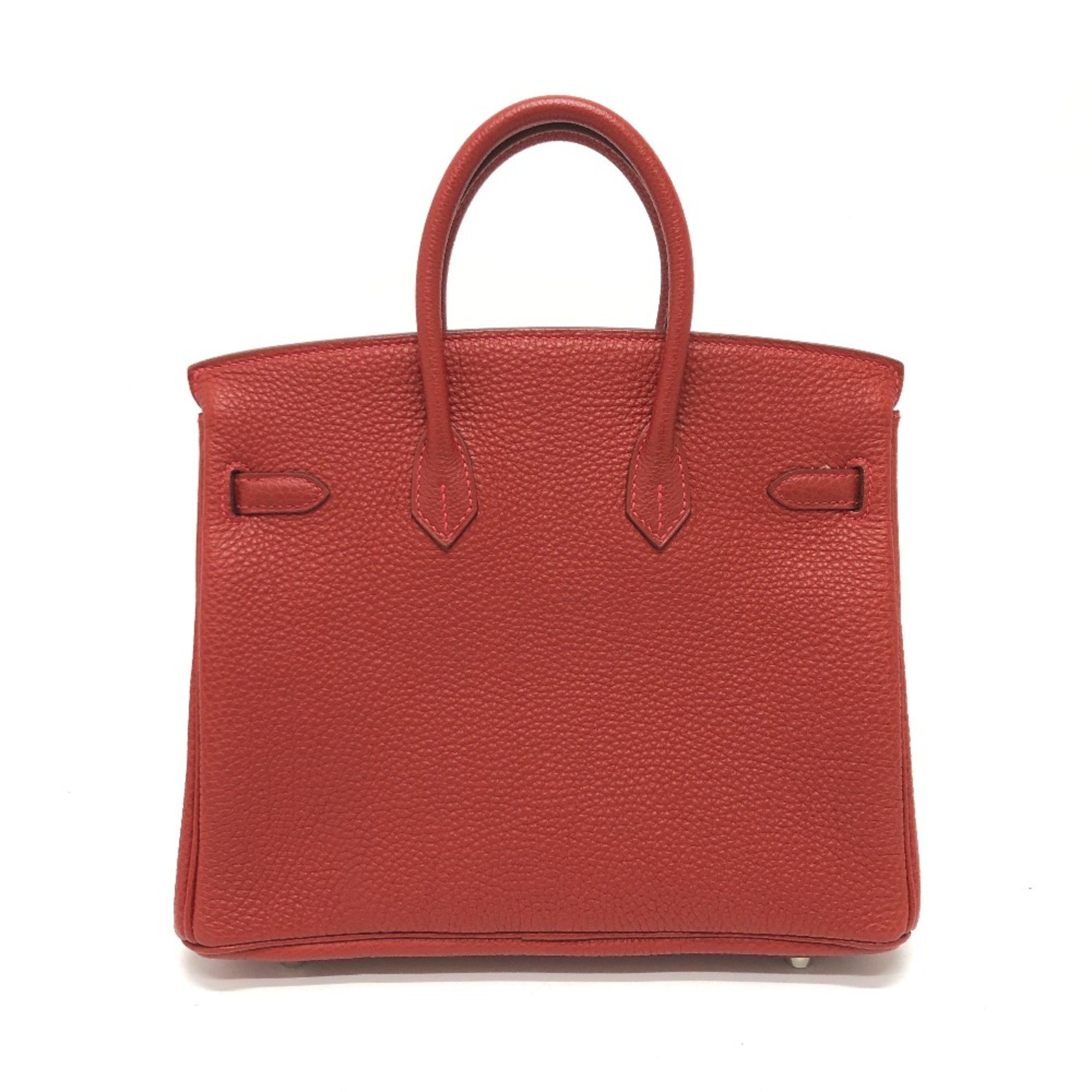 Hermes Bag Tote Bag Hand Bag Vermilion RedBased SilverHardware