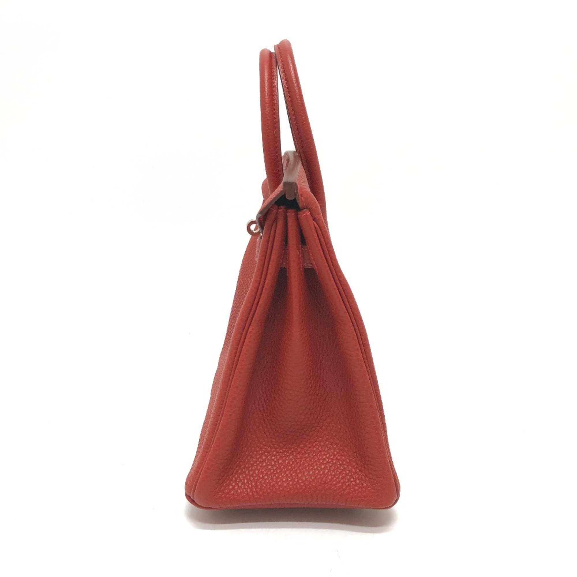 Hermes Bag Tote Bag Hand Bag Vermilion RedBased SilverHardware