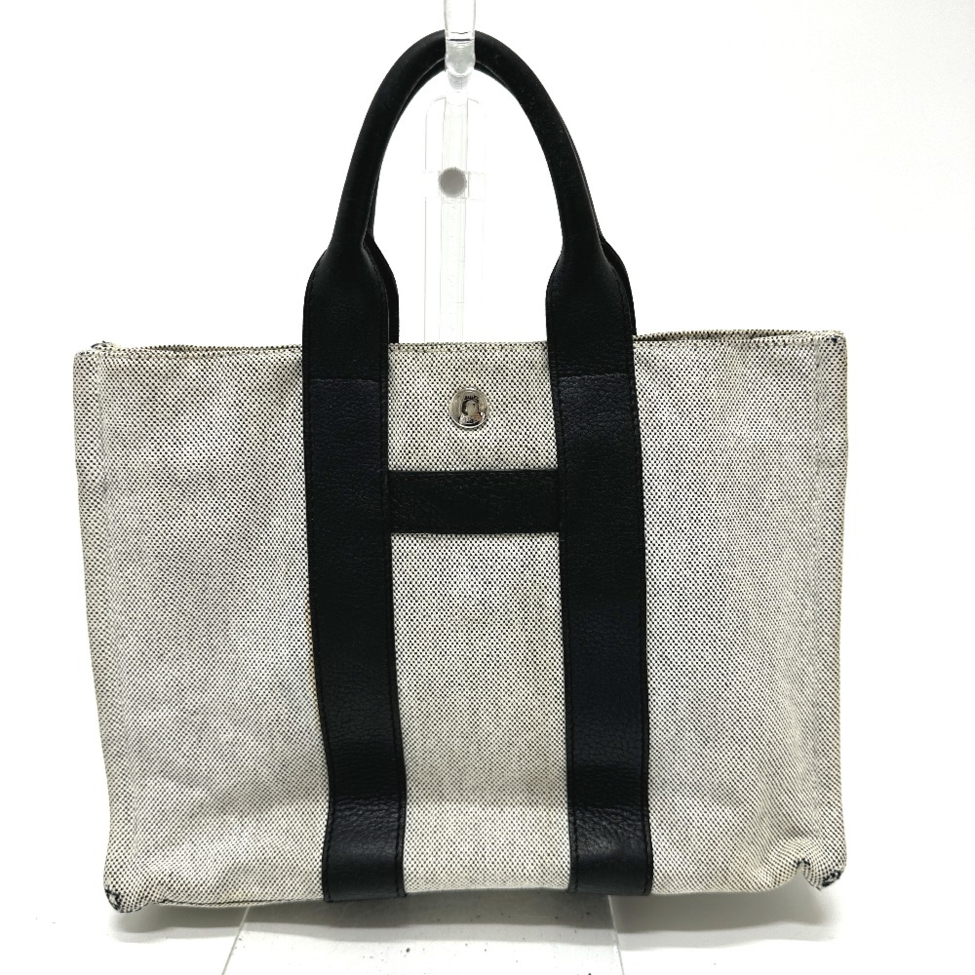 Hermes Hand Bag Tote Bag gray Black