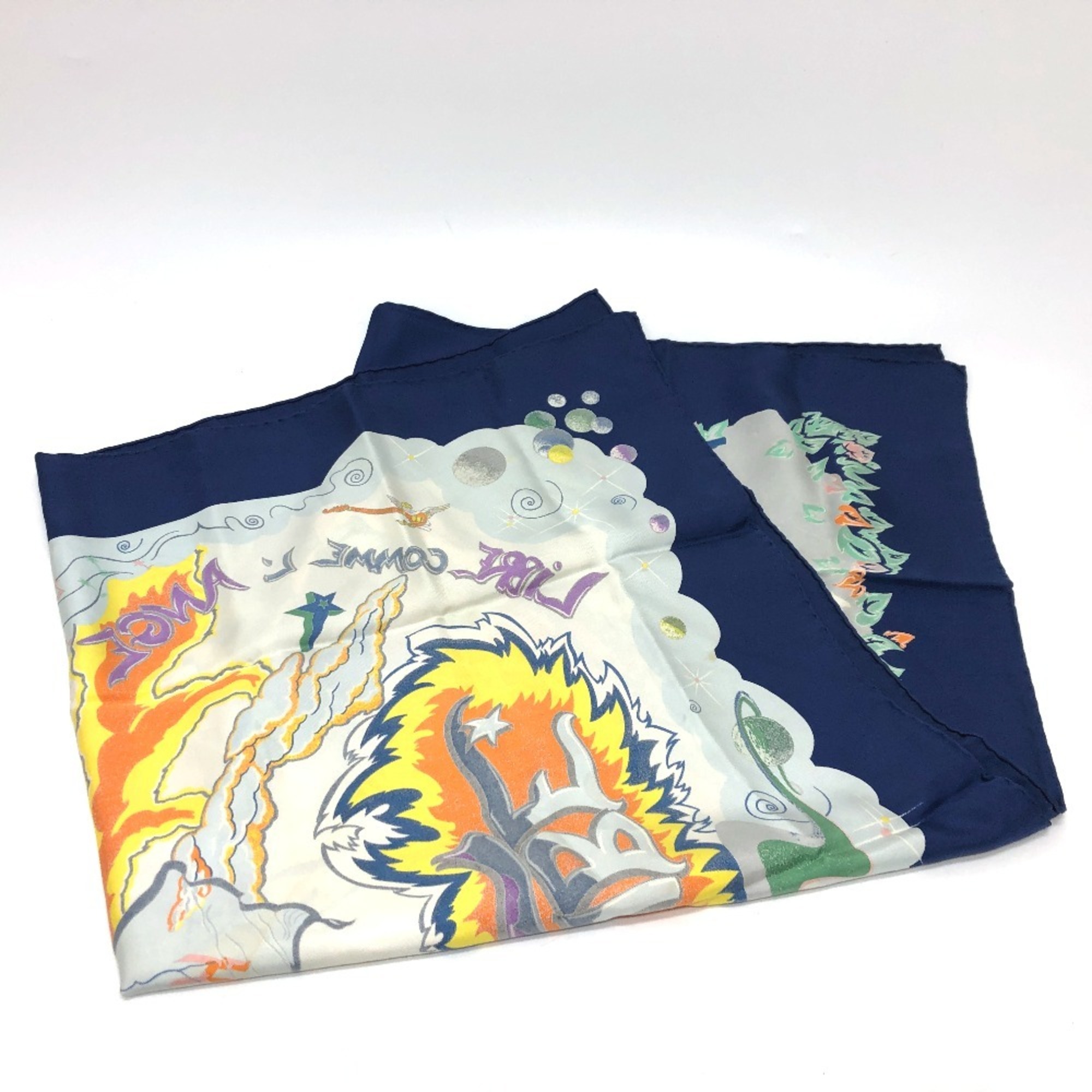 Hermes THE ALFEE 25th Anniversary AUBE LIBRE COMME L' ANGE Dawn Scarf Multicolore