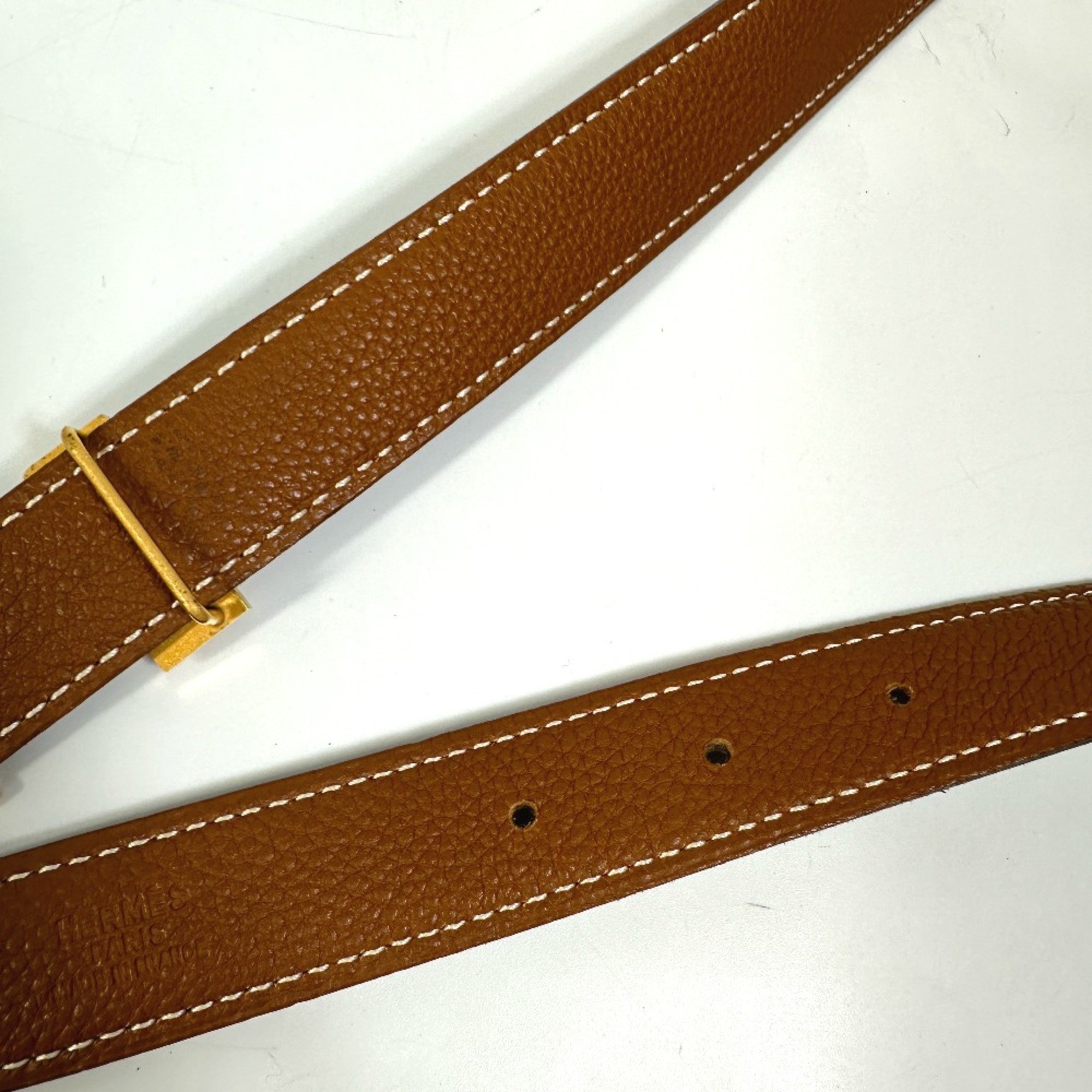 Hermes H belt reversible belt Black/Brown GoldHardware