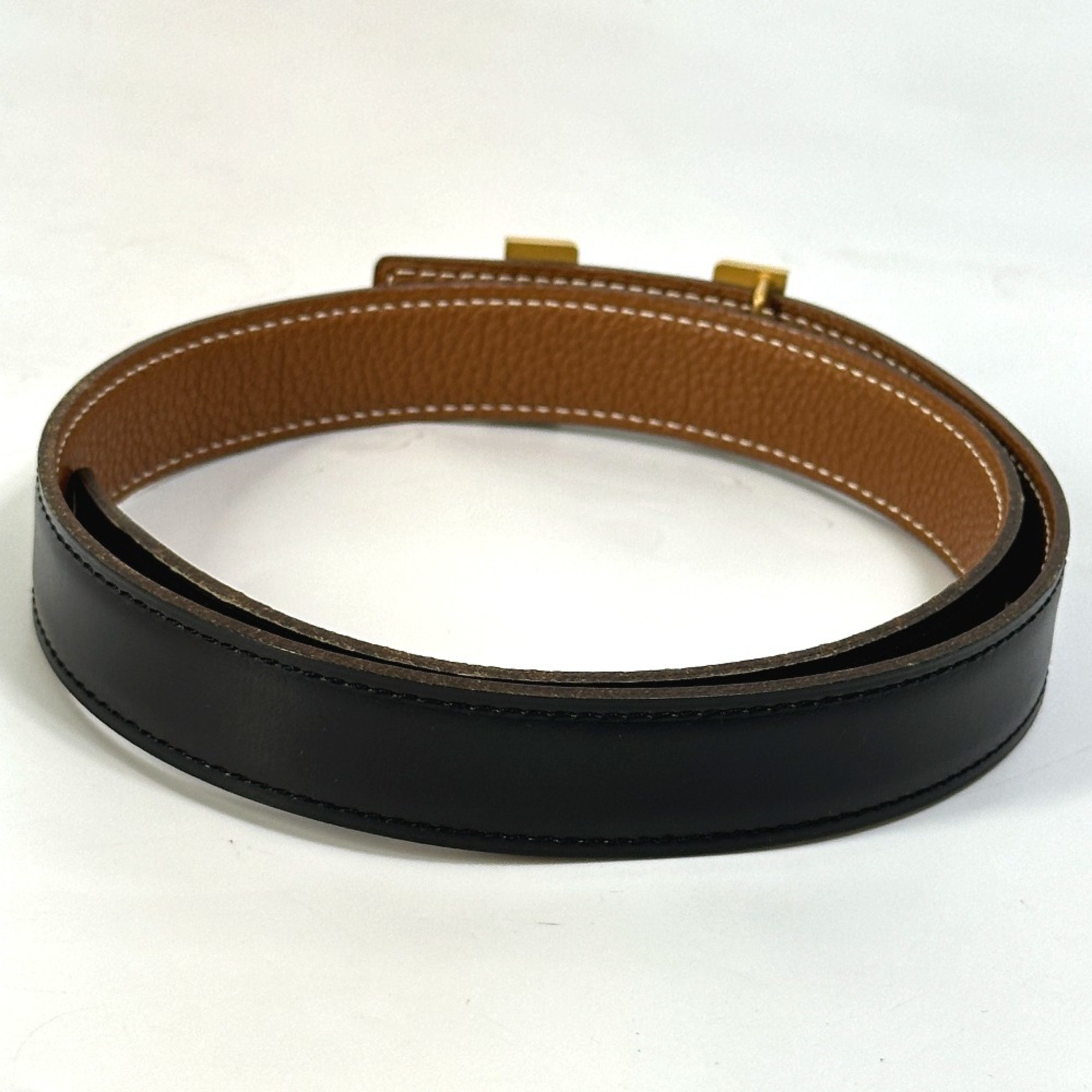 Hermes H belt reversible belt Black/Brown GoldHardware