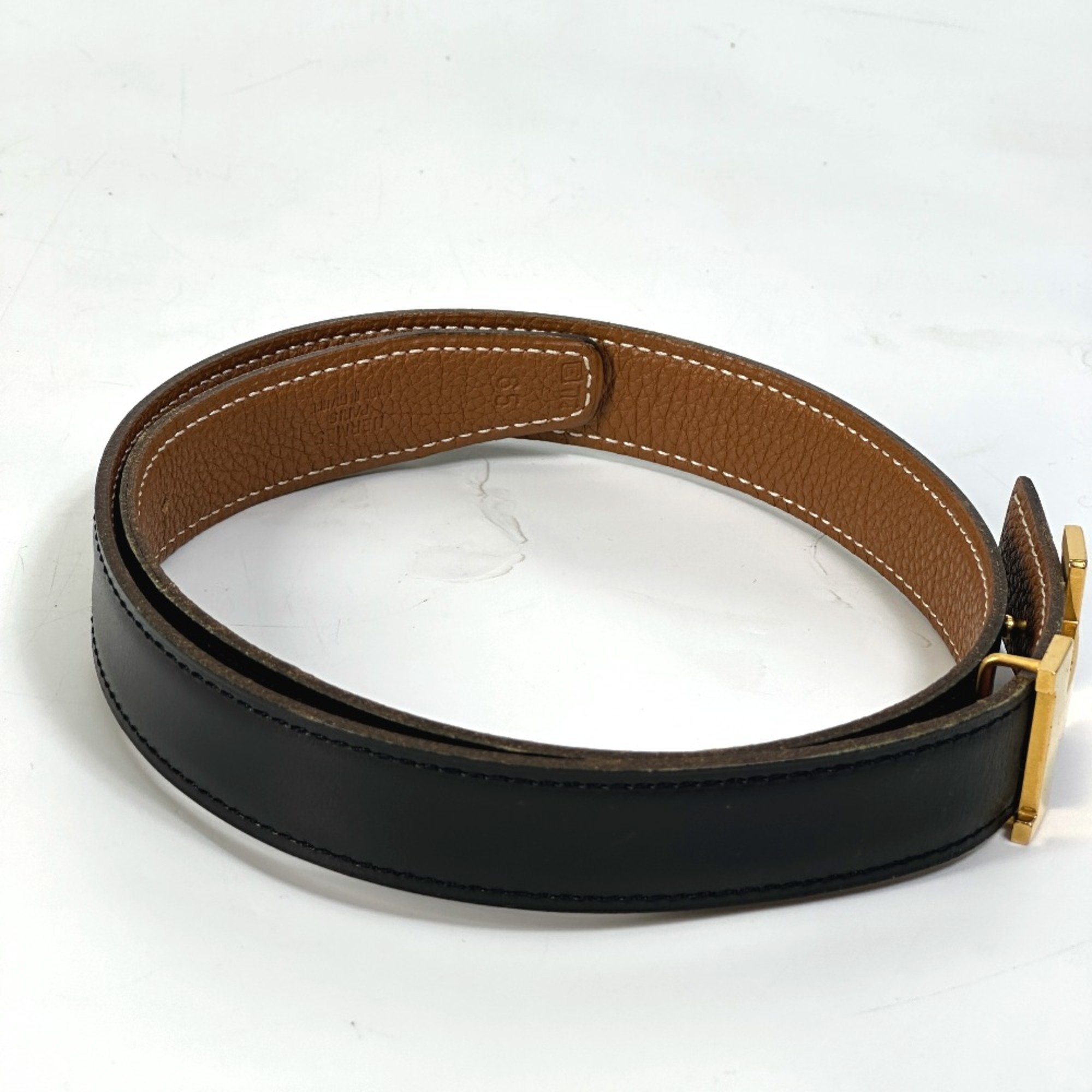 Hermes H belt reversible belt Black/Brown GoldHardware