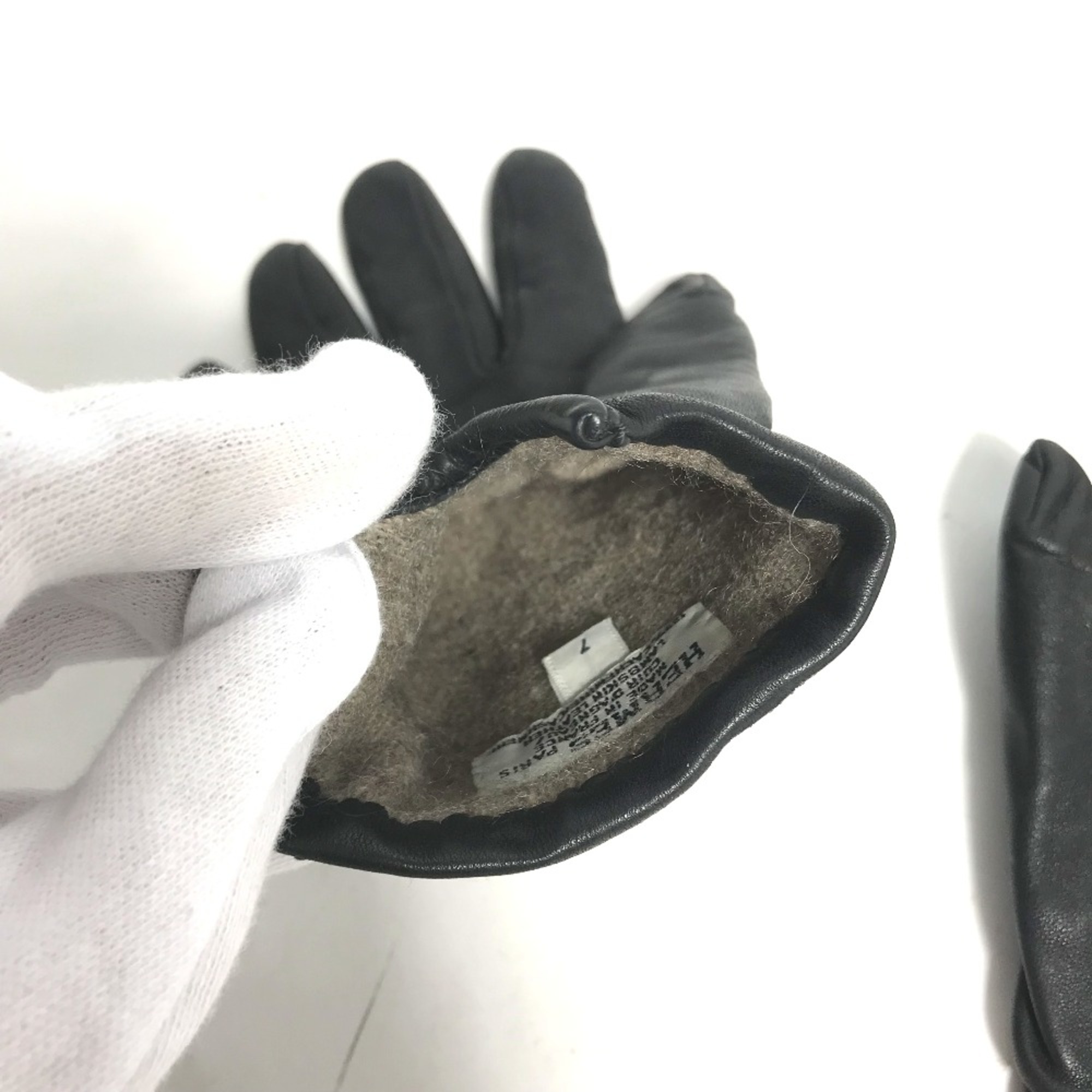 Hermes logo Glove gloves Black