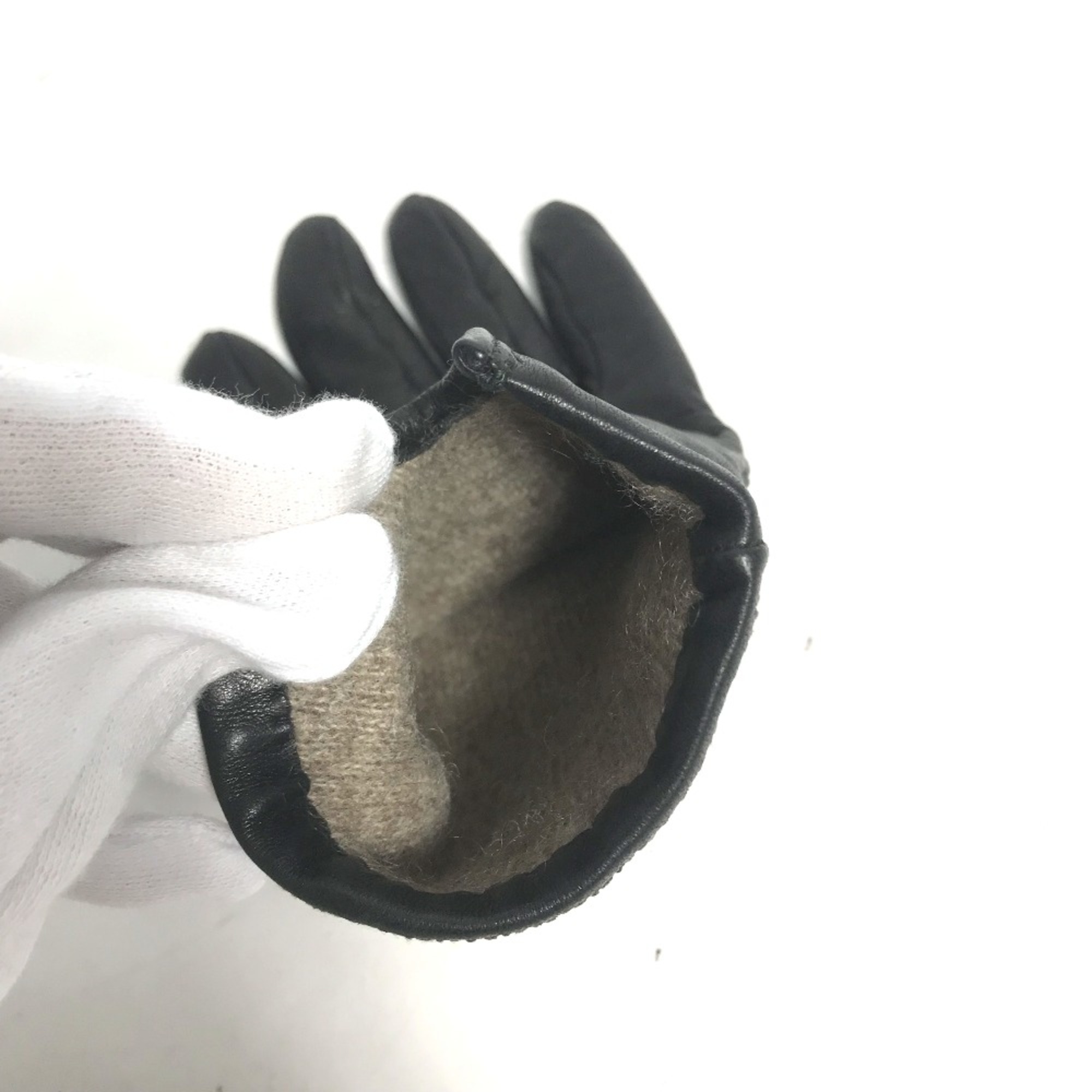 Hermes logo Glove gloves Black