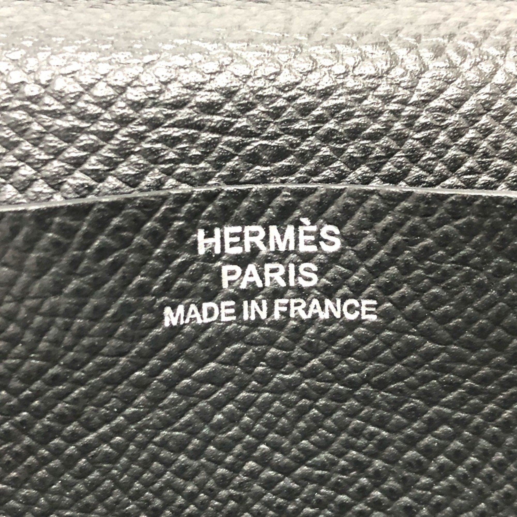 Hermes Long Wallet Black SilverHardware