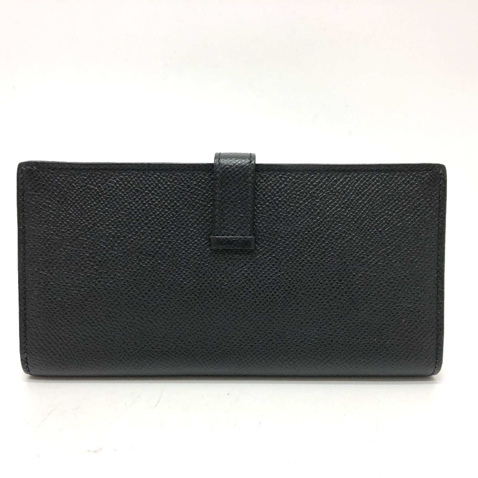 Hermes Long Wallet Black SilverHardware