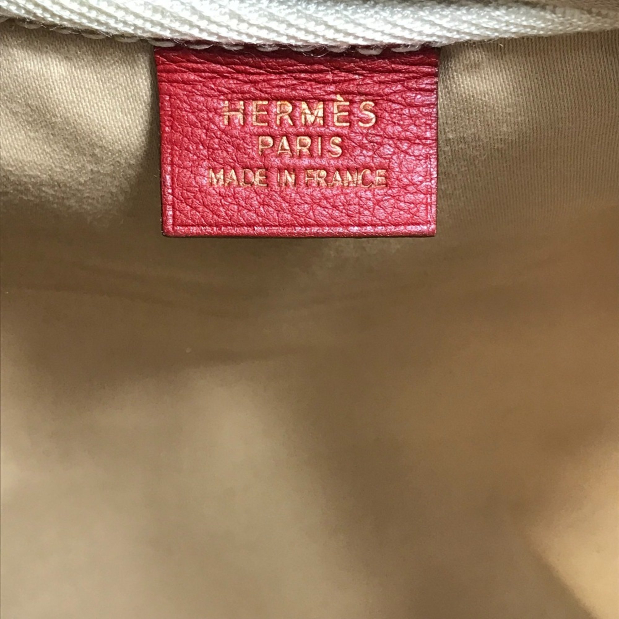 Hermes bag shawl Shoulder Bag Beige Red