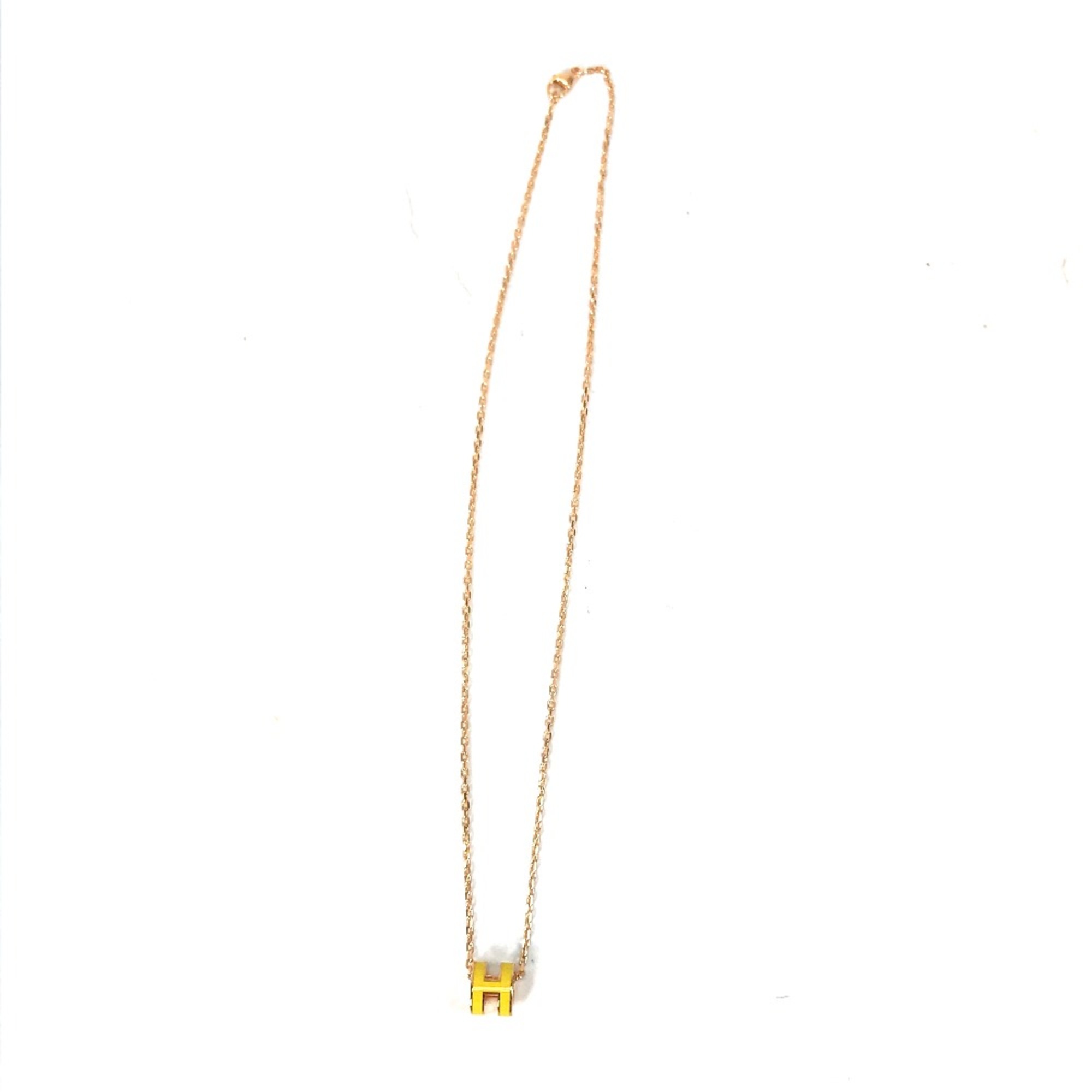 Hermes Accessories Pendant Necklace yellow Pink Gold