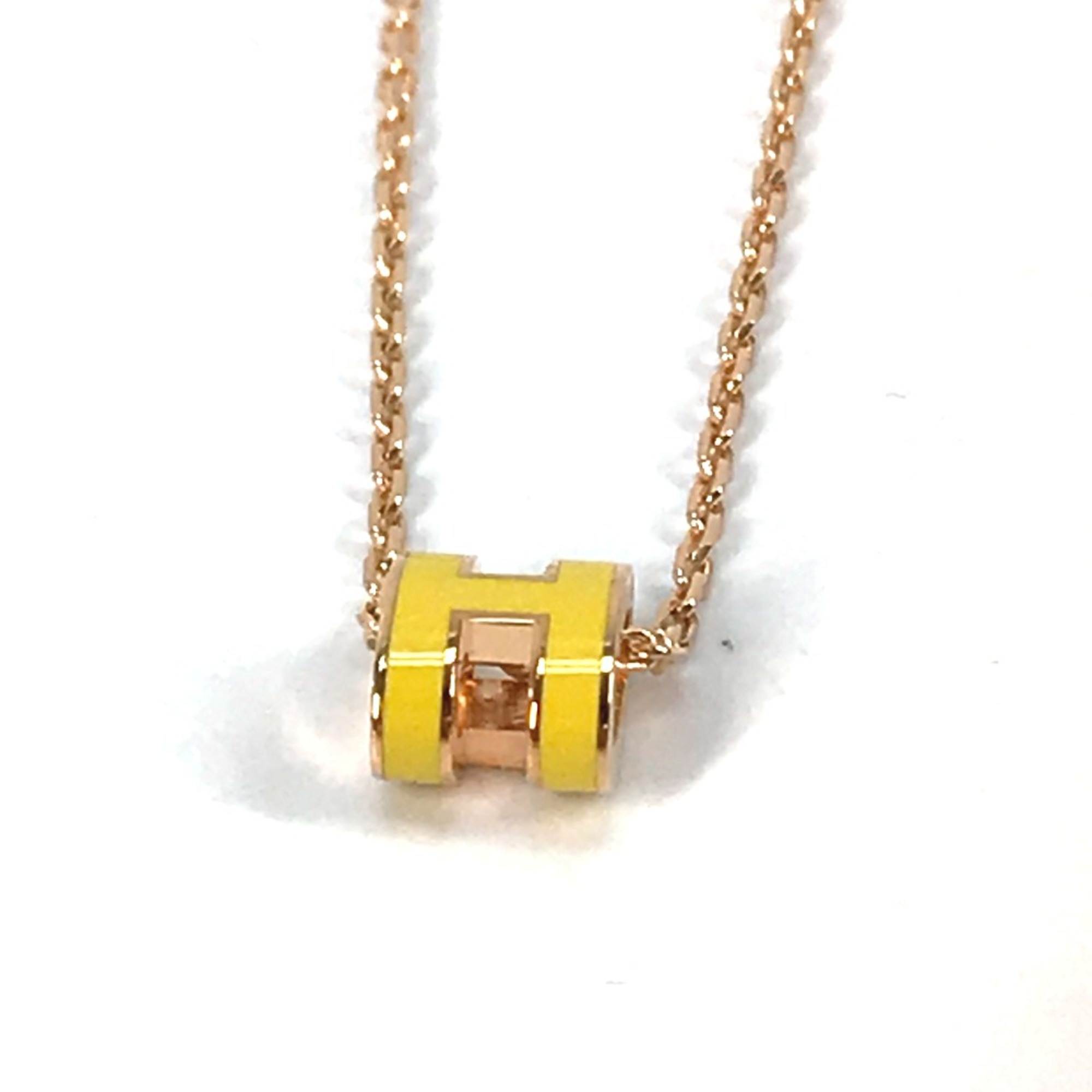 Hermes Accessories Pendant Necklace yellow Pink Gold