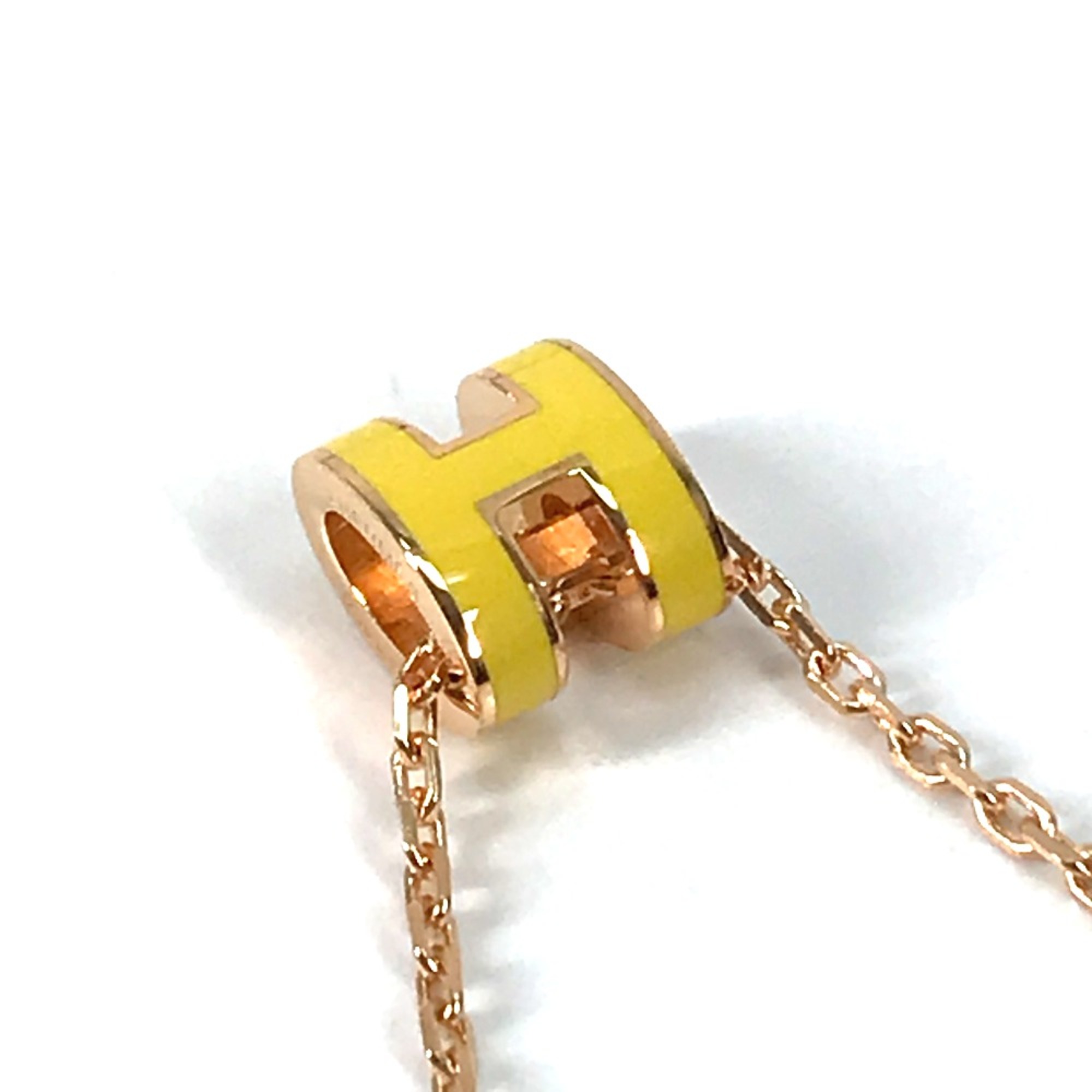 Hermes Accessories Pendant Necklace yellow Pink Gold