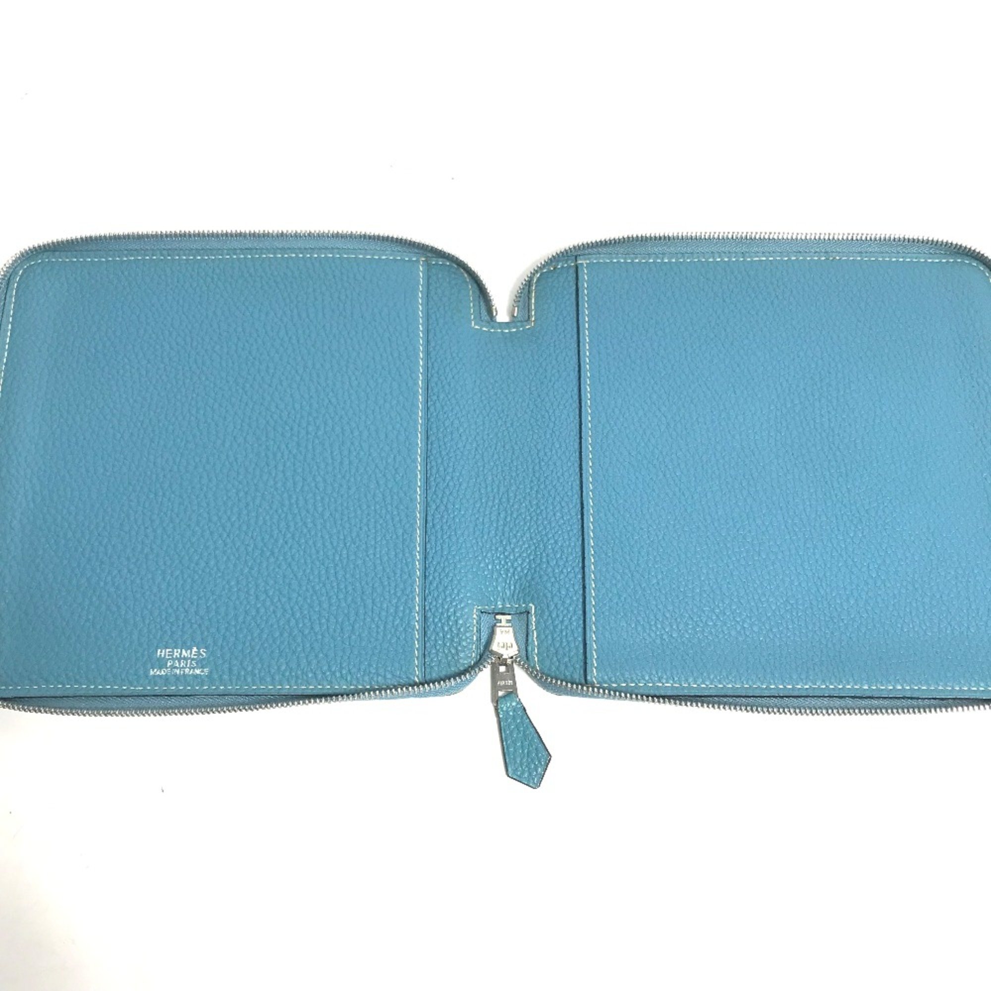 Hermes Zip Around Pouch blue