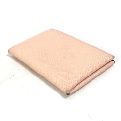 Hermes Bicolor Business card holder Bifold pass case Card Case Pink Based