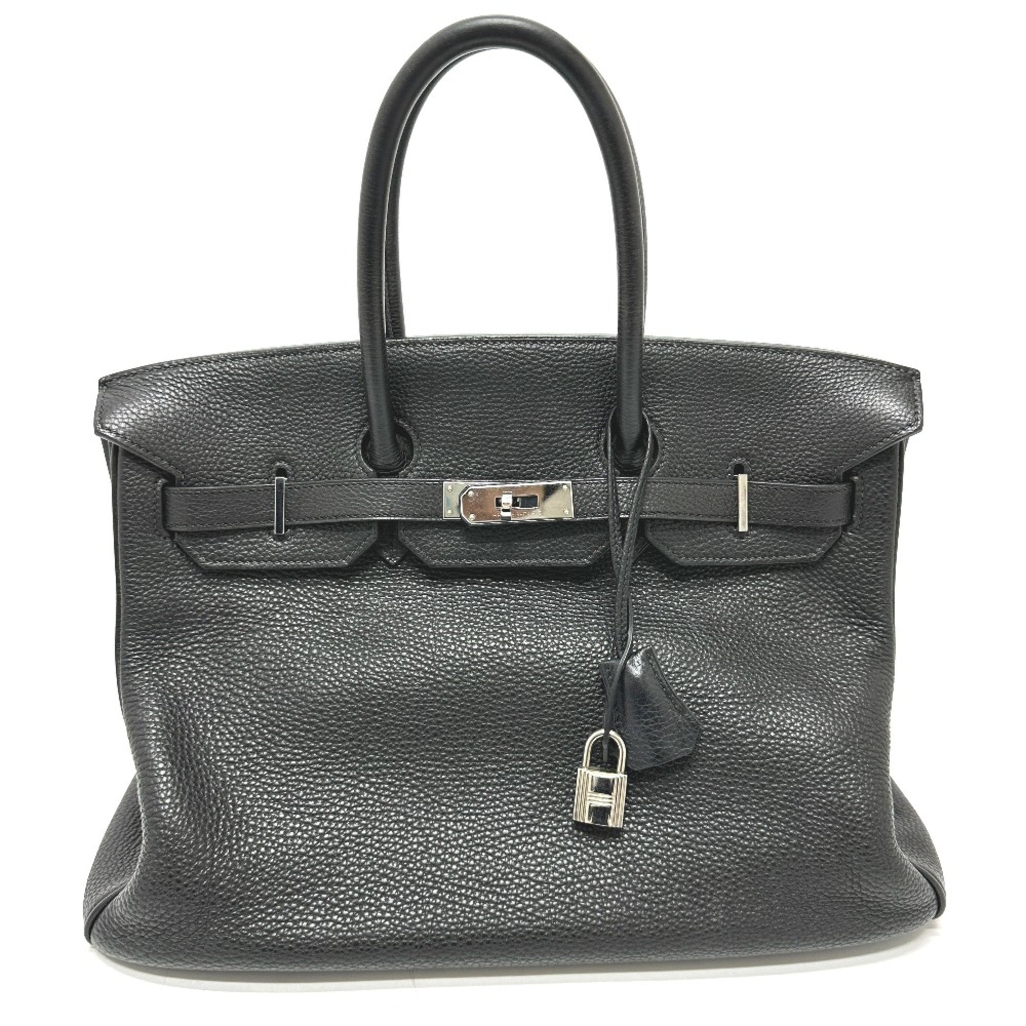 Hermes Tote Bag Hand Bag SVHardware Black SilverHardware