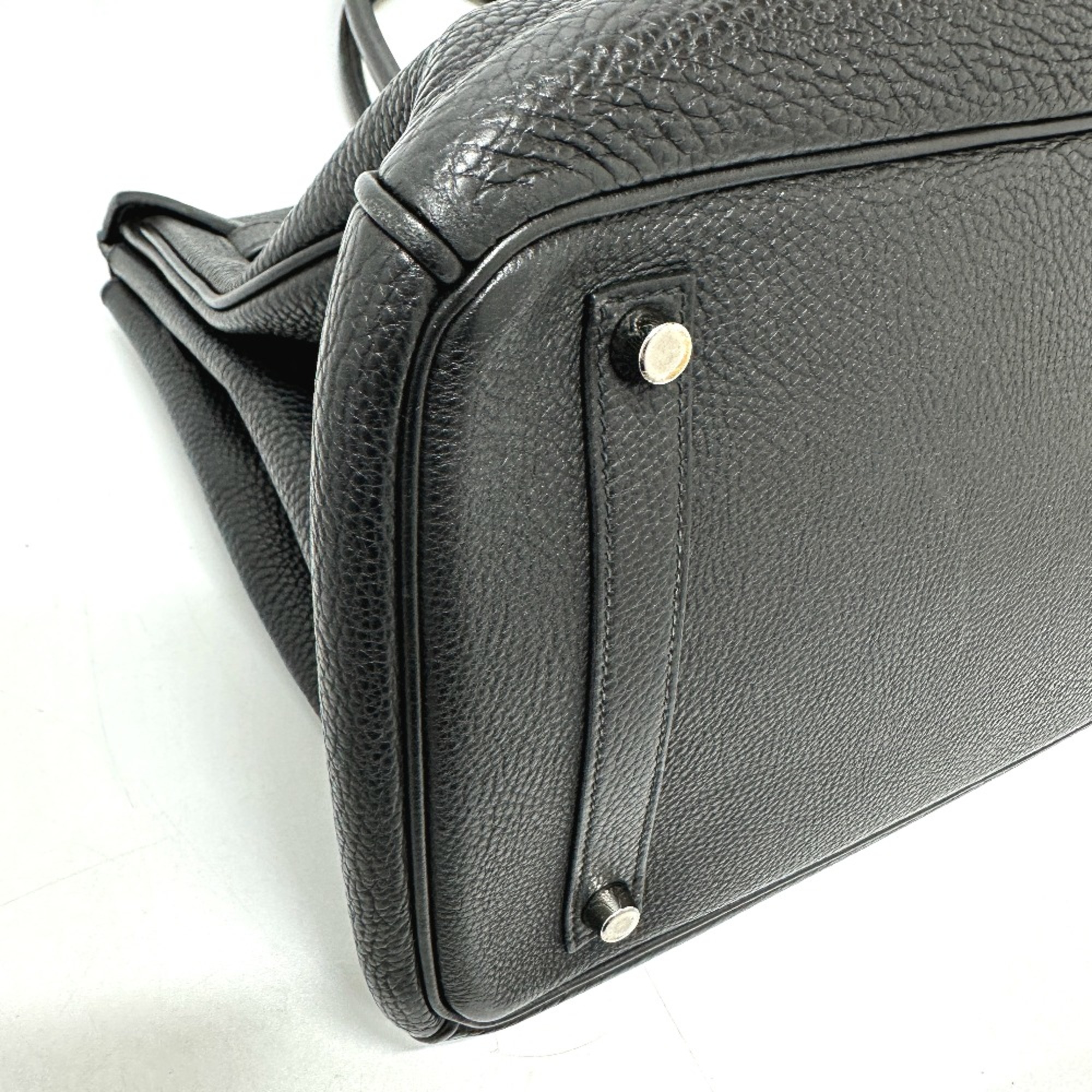 Hermes Tote Bag Hand Bag SVHardware Black SilverHardware