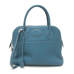 Hermes 2WAY bag Hand Bag Blue gene blue SilverHardware