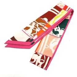 Hermes chaos Twilly Scarf Pink Based