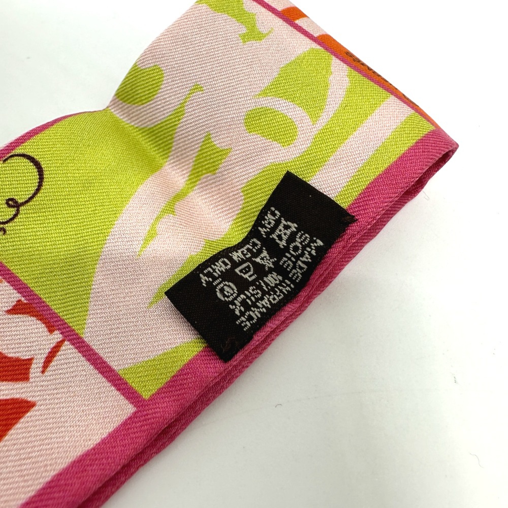 Hermes chaos Twilly Scarf Pink Based