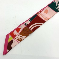 Hermes chaos Twilly Scarf Pink Based