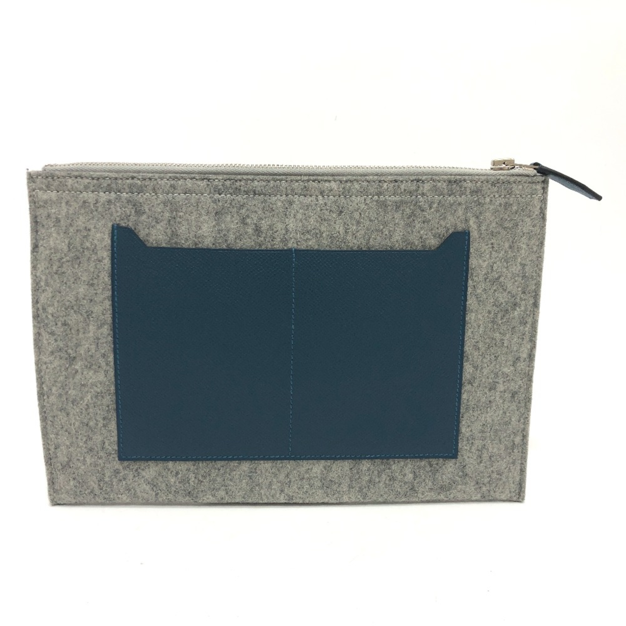 Hermes Bag Clutch bag gray SilverHardware