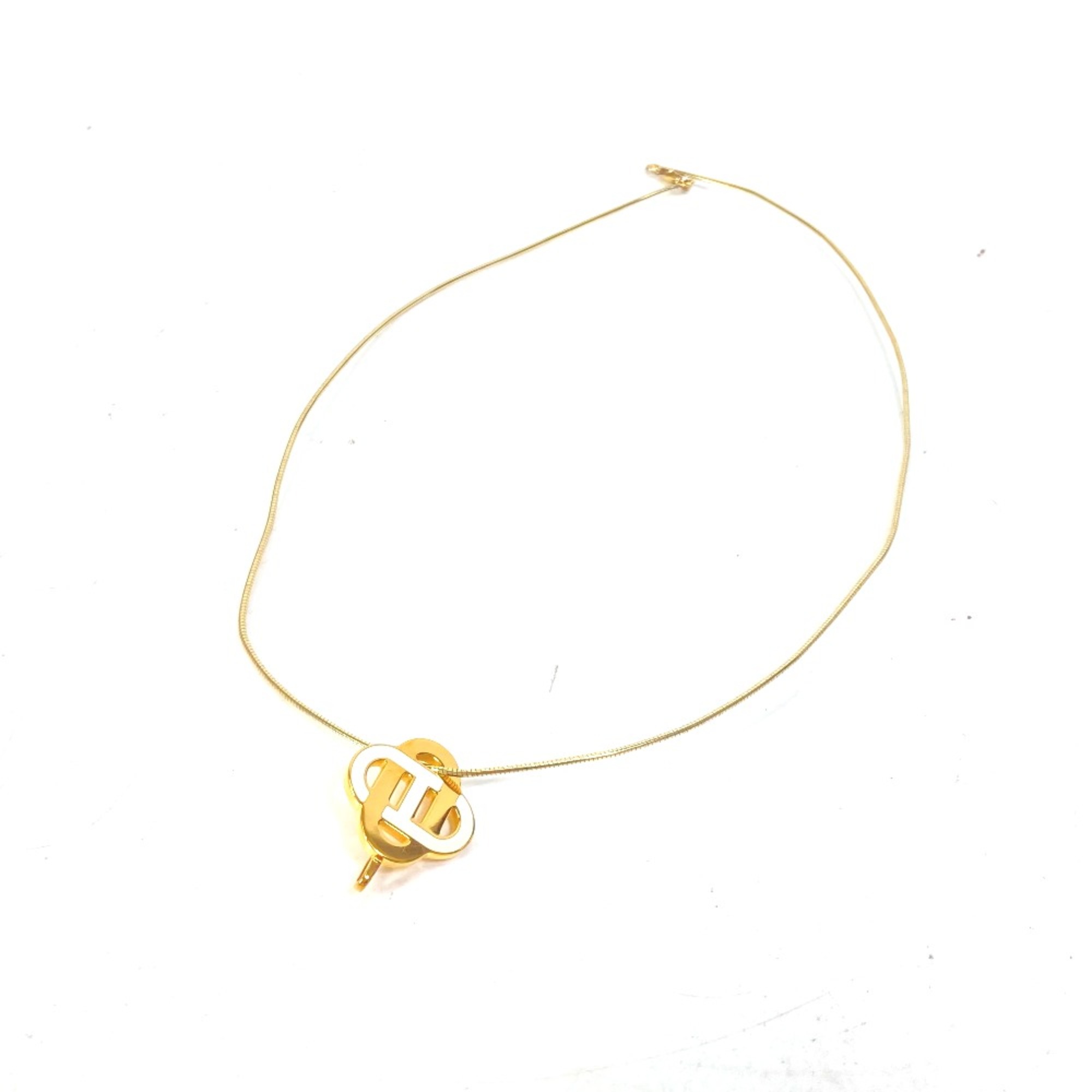 Hermes Chaine d'Ancre Choker Accessories Necklace Gold WhiteBased