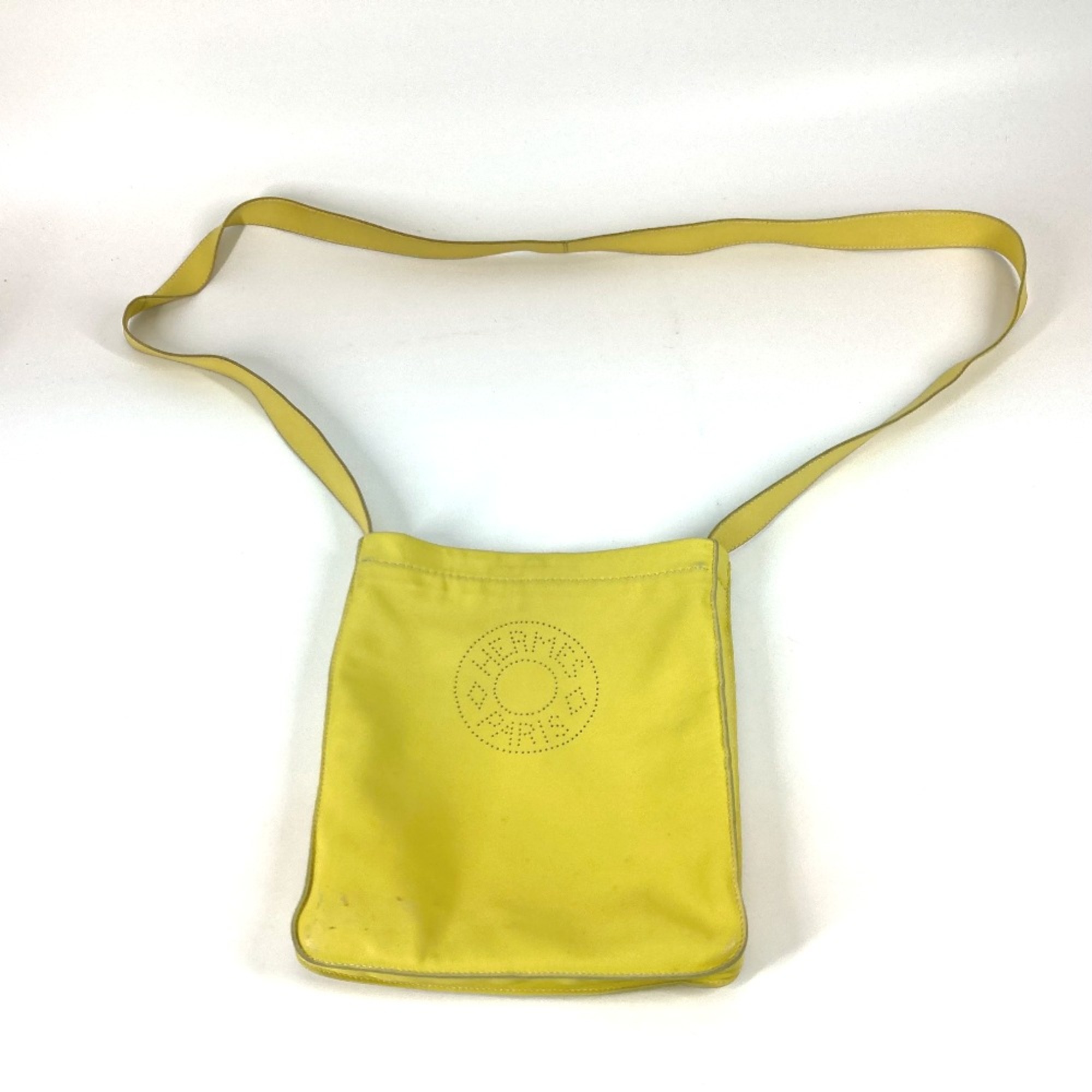 Hermes Punching logo Crossbody Pochette bag Shoulder Bag yellow