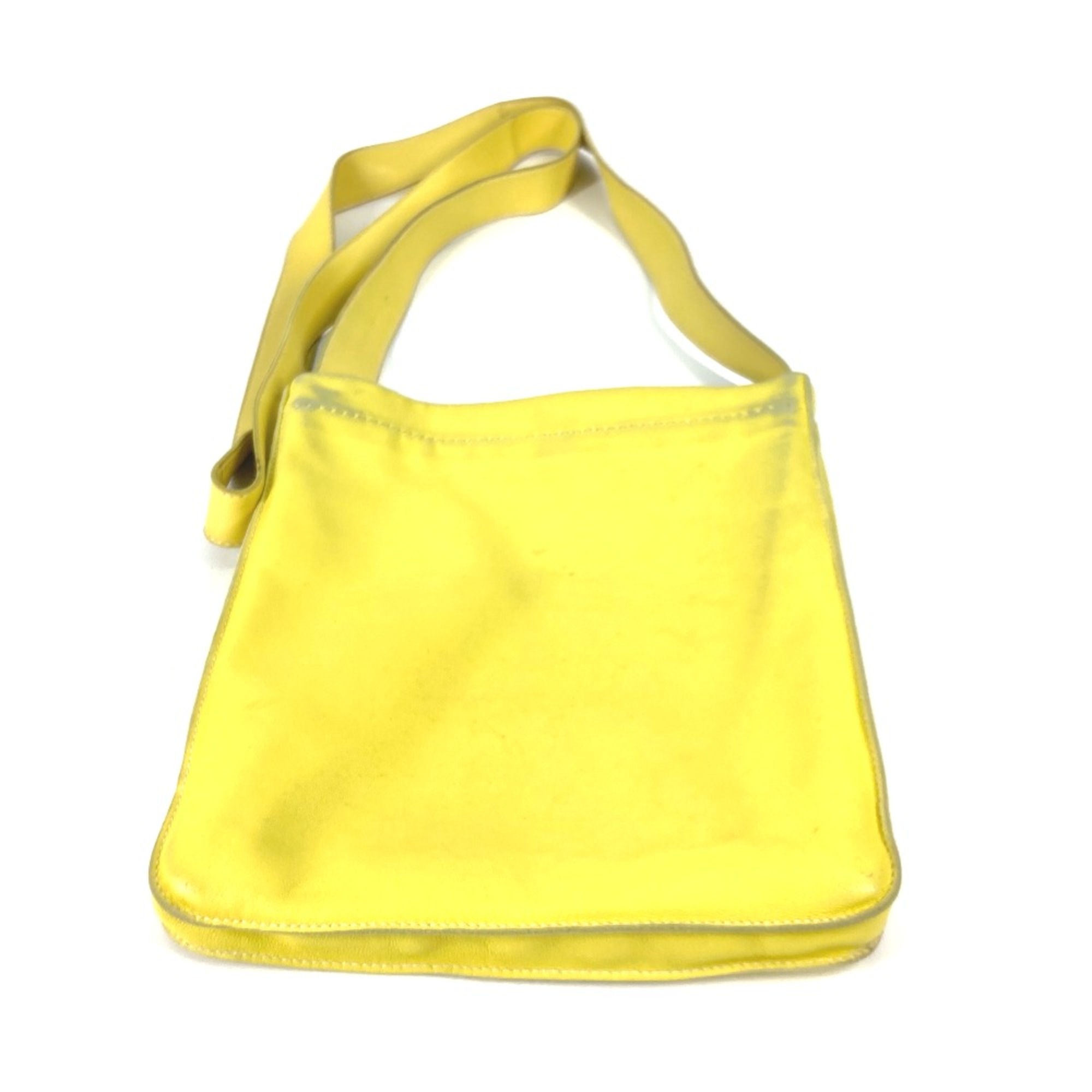 Hermes Punching logo Crossbody Pochette bag Shoulder Bag yellow