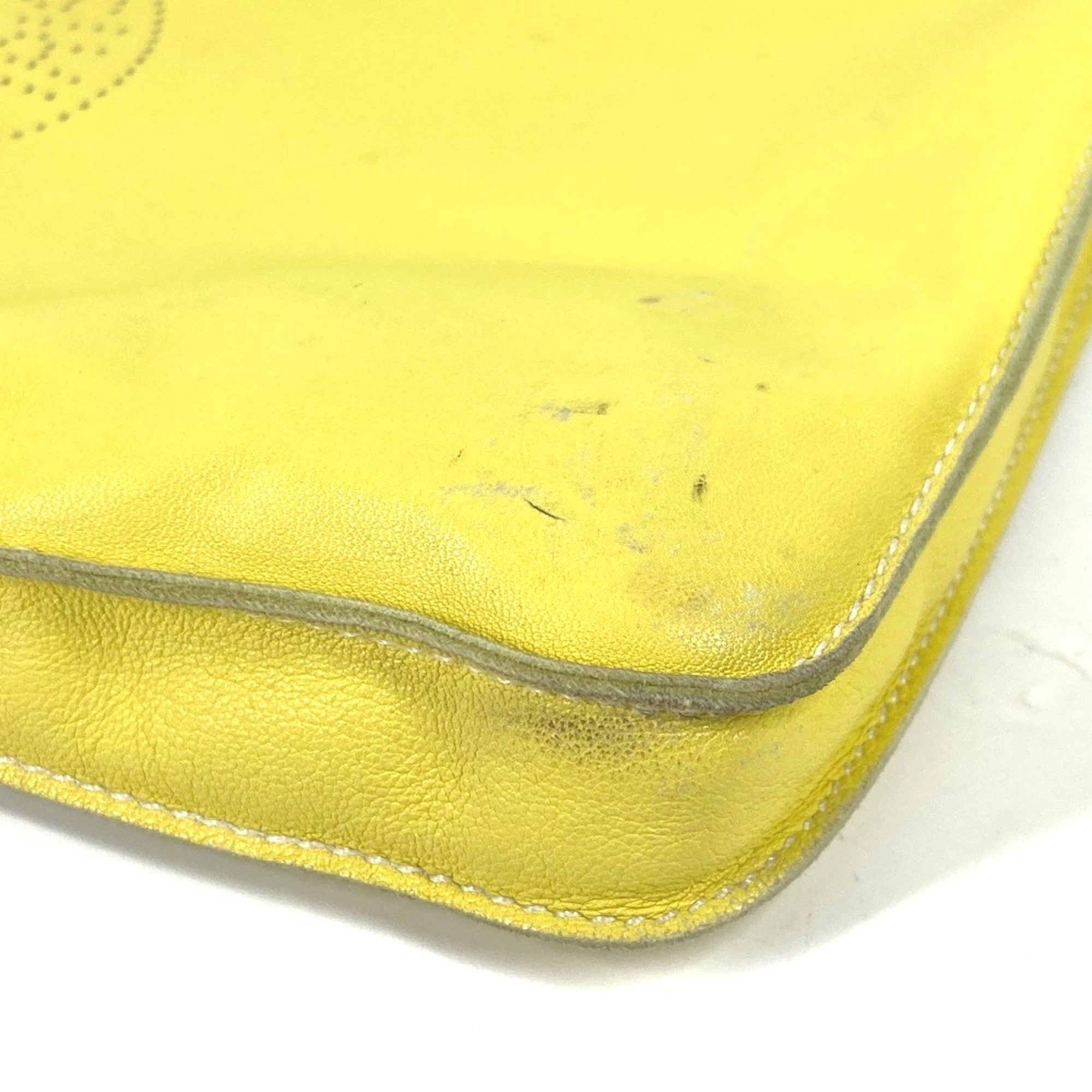 Hermes Punching logo Crossbody Pochette bag Shoulder Bag yellow